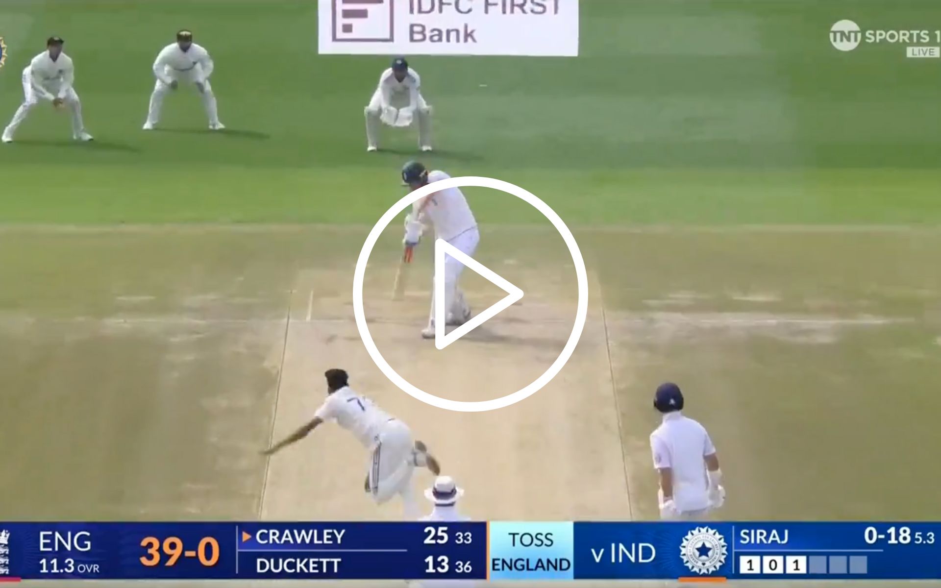 [Watch] Zak Crawley Gives Kohli Vibes; Crafts A Spellbinding Cover Drive Off Siraj